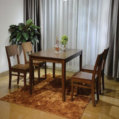 Bộ bàn ăn cherry nâu 1m2 + 4 ghế cherry  Thương hiệu Nội Thất Bình Long 