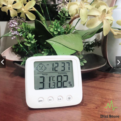 Nhiệt kế đo độ ẩm, máy đo nhiệt độ phòng cho bé - Nhiệt Ẩm Kế Điện Tử 3 Trong 1 - Thương hiệu RiBi - Hàng Chính Hãng