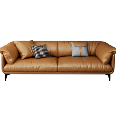 Sofa băng tay bọc da cao cấp Juno Sofa HDCT-10