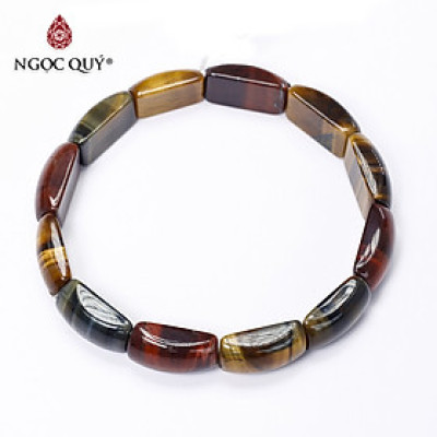 Vòng tay bản đá mắt hổ tam tài - Ngọc Quý Gemstones