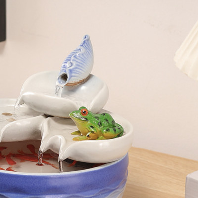 Thác Nước Phong Thủy Bạch Liên Vũ Oa_ Hàng chính hãng