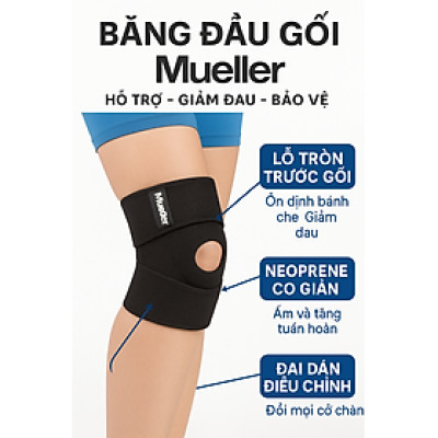 BĂNG ĐẦU GỐI GỌN NHẸ MUELLER COMPACT KNEE SUPPORT – ML.58677