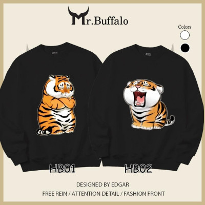 Áo Sweater cặp đôi Hổ béo cute HB01HB02 Mr.Buffalo