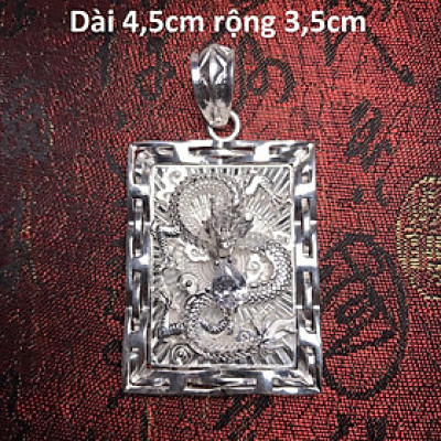 Mặt dây chuyền bạc cao cấp hình rồng MS69
