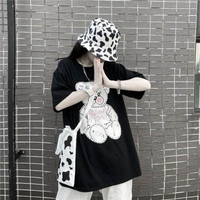  Mũ Ngựa Vằn Bò Sữa Unisex  Mũ vành tròn tai bèo, bucket màu loang trắng đen nam nữ Ulzzang HO