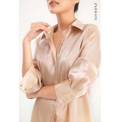 Áo sơ mi tơ lụa phủ bóng TOP032C