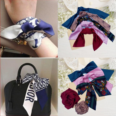Dây Buộc Tóc Nữ In Hoa 3D Khăn Choàng Cổ Khăn lụa Thời Trang Phụ Kiện Mặc Đi Chơi Quà Tặng Cao Cấp-New Design PK0011