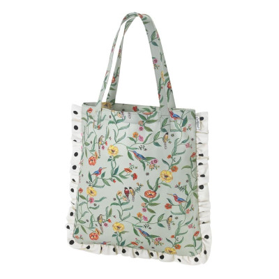 Cath Kidston - Túi đeo vai /Frill Tote - Summer Birds - Green -1048520