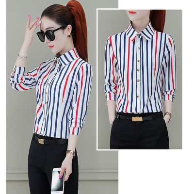 Áo sơ mi nữ công sở Haint Boutique thiết kế kẻ sọc tay dài SM43