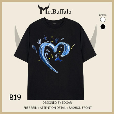 Áo Thun Đôi, Cặp Mr.Buffalo CUTE Tshirt Cotton 100% có bigsize Unisex Local Brand B19B19n