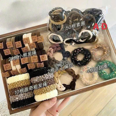 Bộ Dây Buộc Tóc Đàn Hồi Cao Cấp, 137 Phụ Kiện Tóc Phong Cách Mới Đuôi Ngựa - HÀNG CHÍNH HÃNG MINIIN