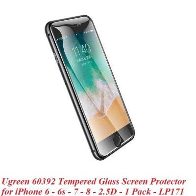 Ugreen UG60392LP171TK 1 cho iPhone 6 6s 7 8 miếng dán kính cường lực 2.5D HD - HÀNG CHÍNH HÃNG