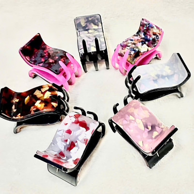 Kẹp tóc càng cua 2 lớp xịn họa tiết sang trọng phong cách Hàn Quốc