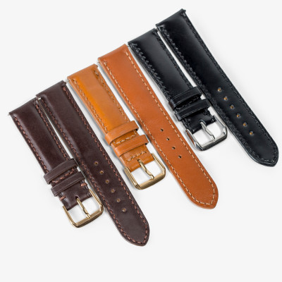 Dây đồng hồ da bò Bụi Leather D101- Da thật khâu tay thủ công cao cấp - Bảo hành 12 tháng