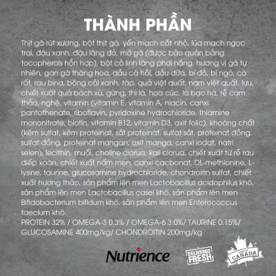 Thức Ăn Cho Mèo Trưởng Thành Nutrience Infusion Bao 2.27kg - Thịt Gà, Dầu Cá Hồi, Rau Củ, Trái Cây Tự Nhiên