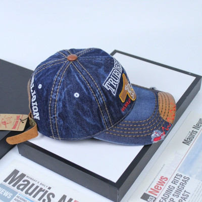 Nón nam, mũ lưỡi trai Ông Địa U 79 phối vải jeans form đẹp thời trang đường phố