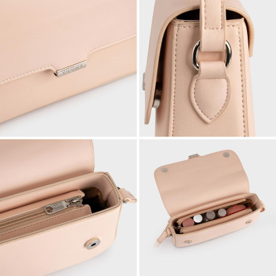 Túi Yuumy ( Thời trang nữ phối nắp đơn giản size 26 - Túi đeo chéo da Seasand YN204 )