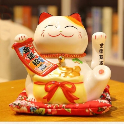  Tượng Mèo Thần Tài Gốm Men Cao Cấp Vẫy Tay Phát Tài, Phát Lộc - Chính hãng HENRYSA