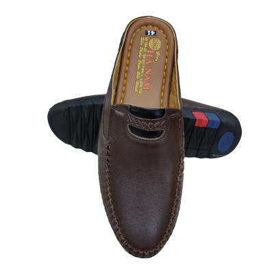 Dép Bít Mũi Nam Da Bò Thật TiTi ĐÔ Cao Cấp GSB20141