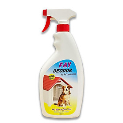 Xịt khử mùi chuồng chó mèo Fay Deodor-600ml