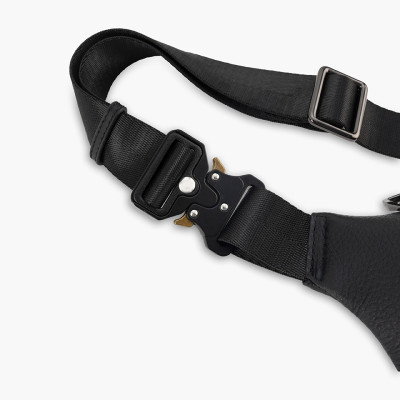 Túi Đeo Chéo Bao Tử Thời Trang Nam Da Bò Mill Cao Cấp TZ01 Đen