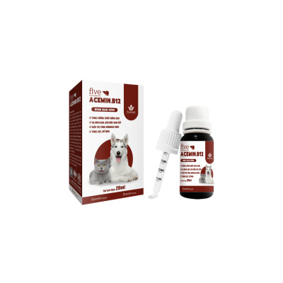 Thuốc Five-Acemin B12 For pet Hỗ Trợ Cải Thiện Gan, Bổ Sung Tăng Lực Cho Thú Cưng, Gia Cầm