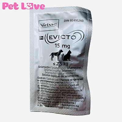 Virbac Evicto phòng bọ chét, rận tai, giun chó mèo (sản xuất tại Pháp)