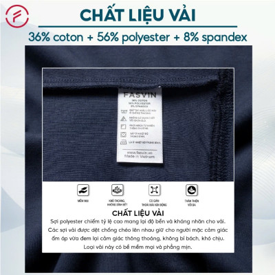 Bộ quần áo nam FASVIN AD24645+DT24645.HN vải thun xốp thể thao cao cấp hàng nhà máy chính hãng