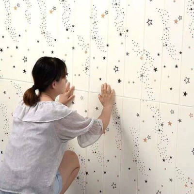 Bộ 5 Tấm Xốp Dán Tường Vân Gỗ Sao Cách Âm, Chống Va Đập, Bền Đẹp, Sang Trọng