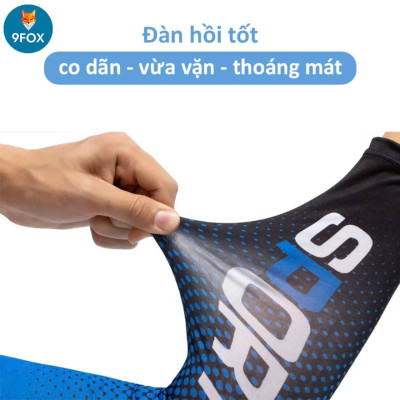Combo Khăn ống cổ và găng tay chống nắng chống lạnh vải thun thoáng mát thích hợp cả nam và nữ UPF50+ Đen Cấp