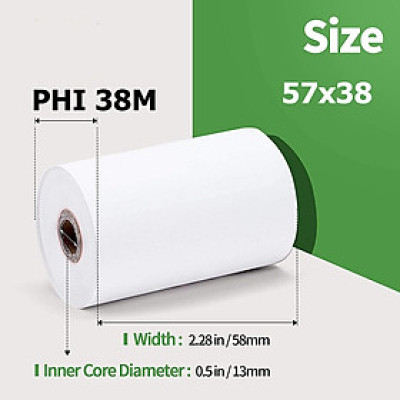 Giấy in hoá đơn bán hàng k80mm/K57mm, chất giấy trắng đẹp, dùng được cho tất cả các loại máy in hoá đơn khổ rộng 80/57mm ( hàng nhập khẩu)
