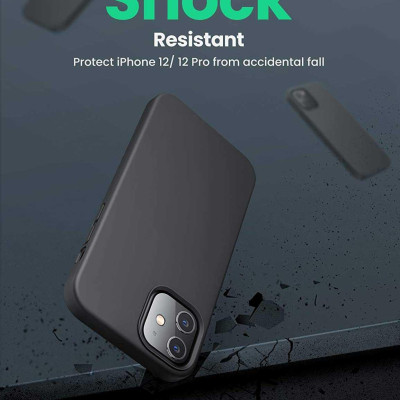 Ugreen UG20457LP417TK Iphone 12 Pro Max 6.7inch Màu Đen Ốp Lưng điện thoại Silicone - HÀNG CHÍNH HÃNG