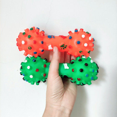 Đồ Chơi Bóng Cao Su Gai Quả Tạ Có Kèn Cho Chó Mèo