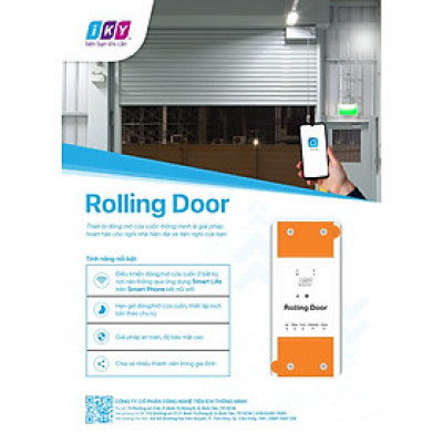 ROLLING DOOR - THIẾT BỊ ĐIỀU KHIỂN CỬA CUỐN THÔNG MINH WIFI + BLUETOOTH -  Hàng Chính Hãng 