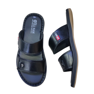 Dép Nam Quai Ngang Da Bò Thật TITI ĐÔ Cao Cấp DNA2156d