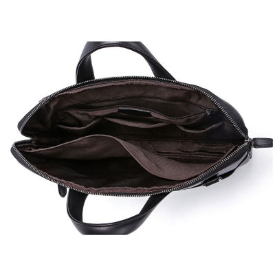 Cặp công sở nam da bò cao cấp BHM392 Mỏng gọn, bền bỉ vừa laptop 14inch