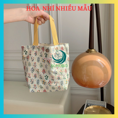 [CHỌN MẪU]-Túi xách tay thời trang nữ- Túi Tote canvas 2 lớp, họa tiết in hoa phong cách Hàn Quốc
