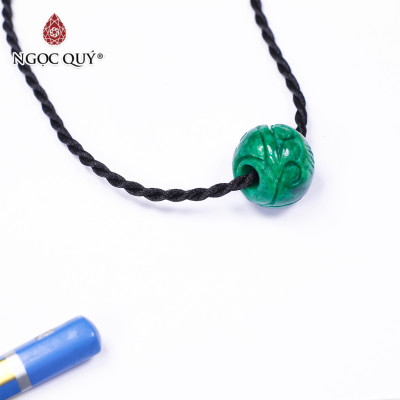 Mặt dây chuyền lu thống hoa văn đá cẩm thạch 12.5x15.3mm - Ngọc Quý Gemstones