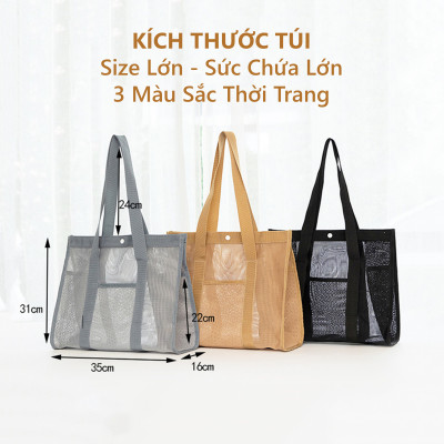 Túi Lưới Đi Biển Thời Trang Nữ Sức Chứa Lớn (Nhiều Màu)