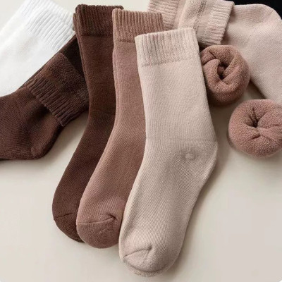 Combo 5 đôi Tất nữ lót lông cổ cao ấm áp giữ nhiệt, siêu giữ nhiệt tránh rét đại hàn