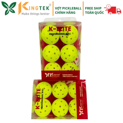 Bóng Pickleball tiêu chuẩn thi đấu Kingtek K-Elite | Hộp 06 bóng