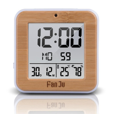 Đồng hồ kỹ thuật số cầm tay với màn hình hiển thị ngày, giờ, nhiệt độ,...