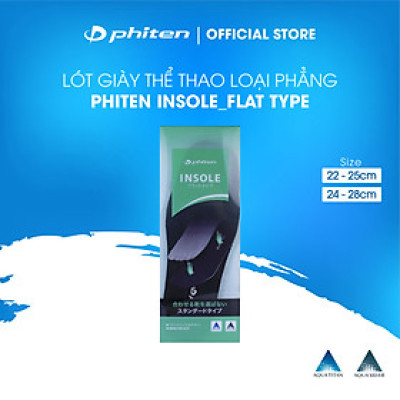 Lót giày êm chân Phiten insole flat TI146003/TI146004 giảm đau, mỏi, giảm sốc dùng thường ngày