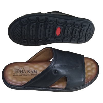 Dép Nam Quai Ngang HÀ NAM Da Bò Thật Cao Cấp DNA2202