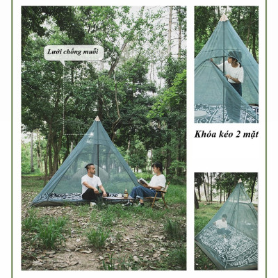 Lều kim tự tháp có mái hiên BSW-ZL070 (400*320*215cm)