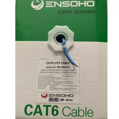 Cáp Mạng ENSOHO Cat 6 UTP EN-U6CA25 ( Xanh Dương ) - Hàng Chính Hãng 