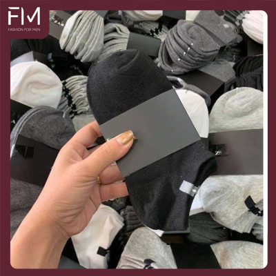 Combo 2 đôi vớ trơn cổ ngắn, tất công sở sợi cotton cao cấp, không xù lông - FORMEN SHOP - FMCB2CA042