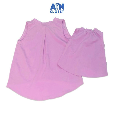 Bộ quần áo lửng cho mẹ Tím Lavender đũi xước - AICDMEQ5RT5K - AIN Closet