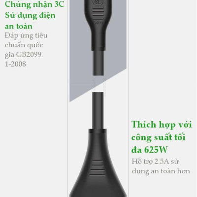 Ugreen UG40313CD159TK 1.5M Màu Đen Dây nguồn sạc số 8 - HÀNG CHÍNH HÃNG