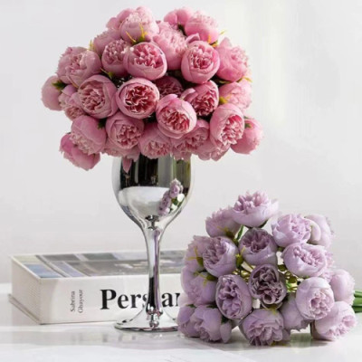 Bó Hoa Hồng 27 Bông Nhân Tạo Hoa Camellia Hoa Mẫu Đơn Hoa Hồng Hoa Cô Dâu Cho Tiệc Cưới Văn Phòng Trang Trí Nhà Cửa - HÀNG CHÍNH HÃNG MINIIN